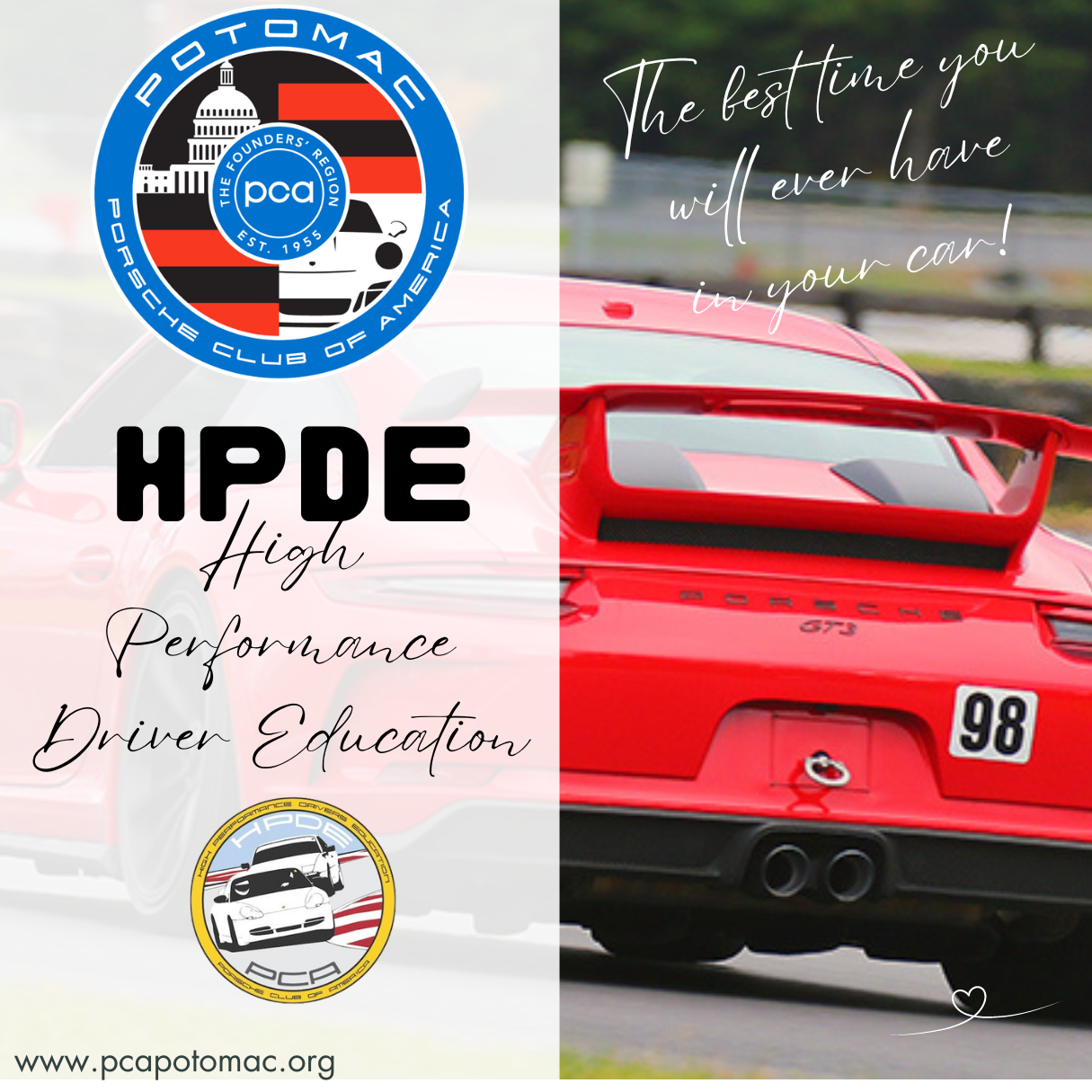 Porsche Club of America - Potomac - High Performance Driver Education - Watkins Glen