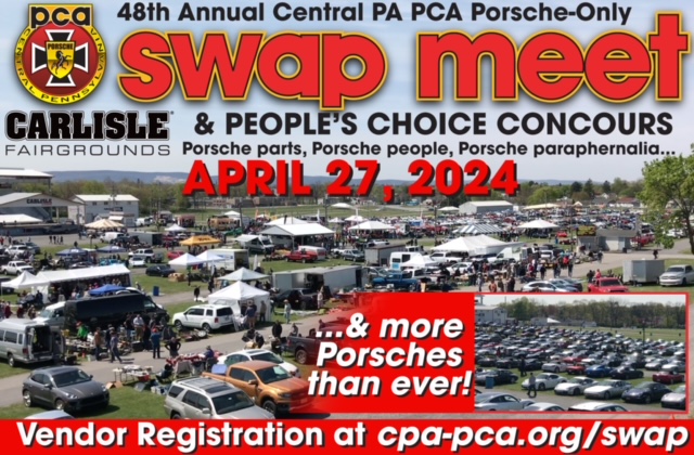 Porsche Club of America - Porsche Only Swap Meet, Hosted by Central Pa. Region