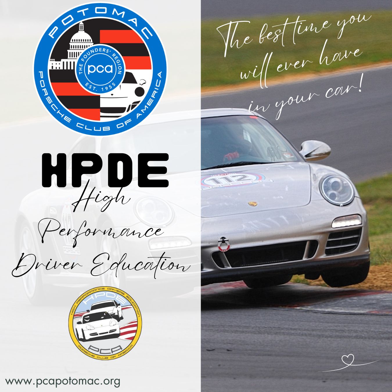 Porsche Club of America - Potomac - High Performance Driver Education - Pittsburgh International Race Complex
