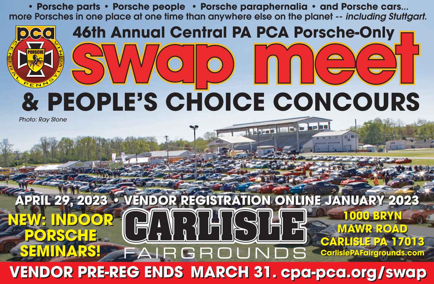 Porsche Club of America Event - Porsche Only Swap Meet, hosted by Central Pa Region