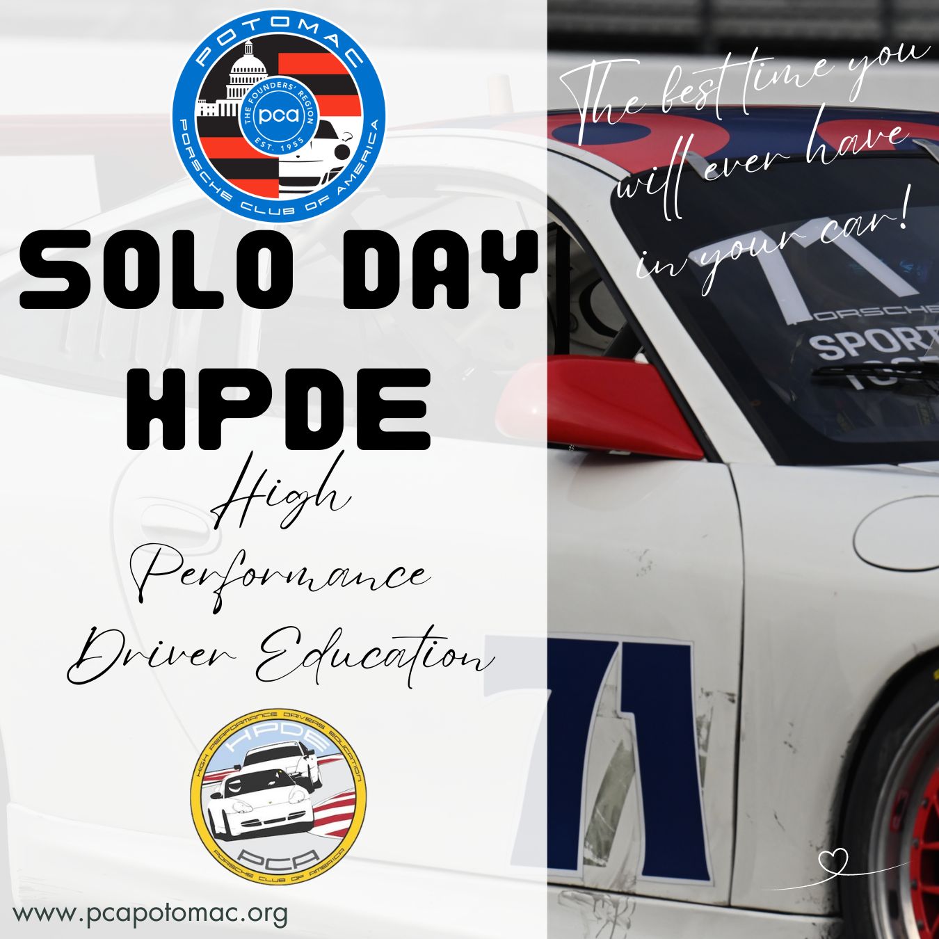 Porsche Club of America - Potomac - Solo Day - High Performance Driver Education - Summit Point
