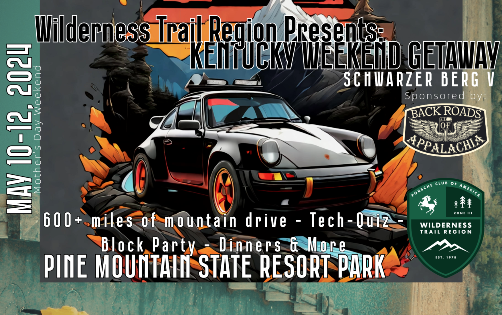 Porsche Club of America - Kentucky Weekend Getaway - Pineville, KY - Schwarzer Berg V
