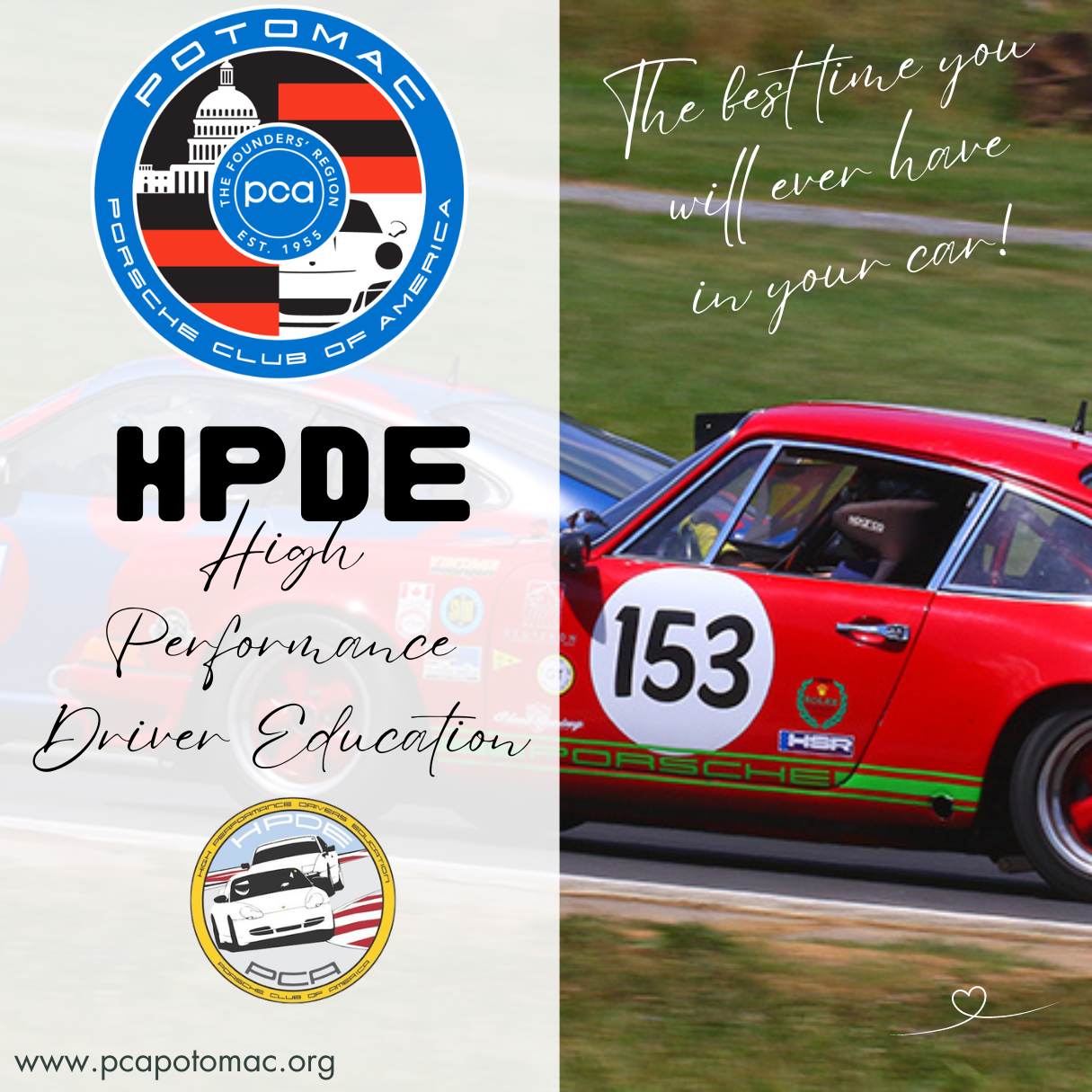Porsche Club of America - Potomac - High Performance Driver Education - Summit Point