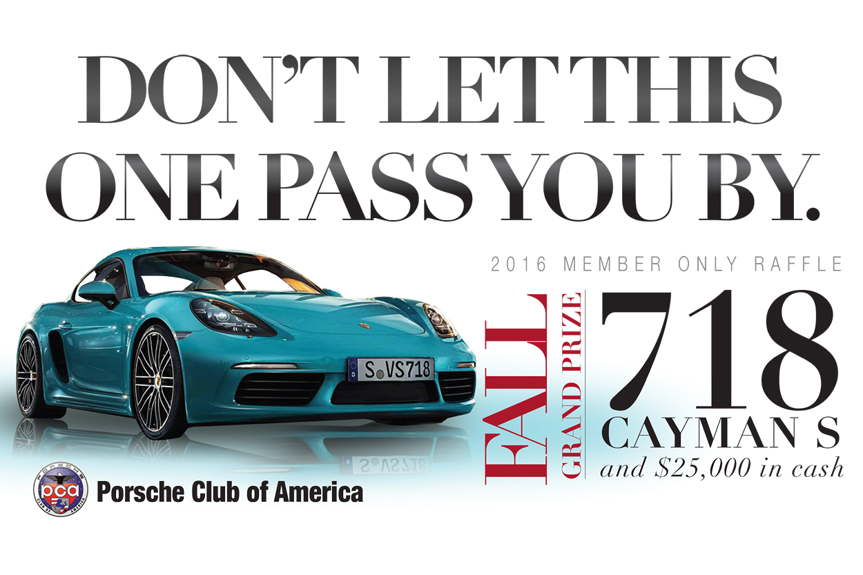 enter fall raffle for chance to win a porsche 718 cayman s three enter the raffle