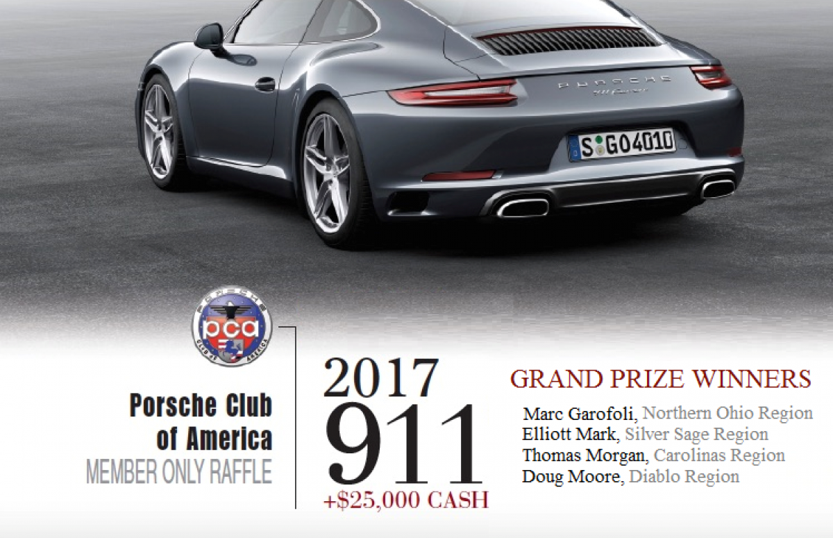 Fall 2017 Member Only Raffle Winners Announced W Video Porsche Fall 2017 Member Only Raffle Winners Announced W Video