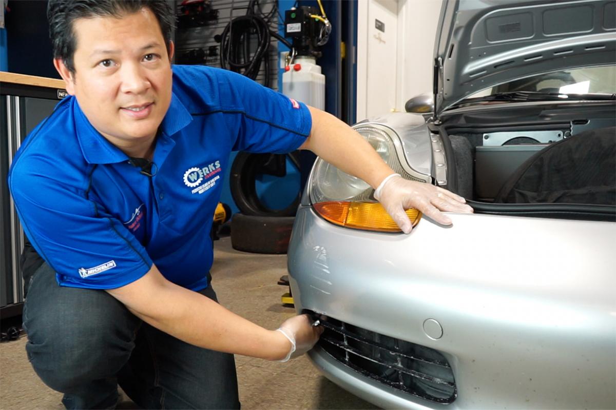 photo of PCA Spotlight: Cleanup in aisle 986: Removing Porsche Boxster bumper cover for radiator maintenance image