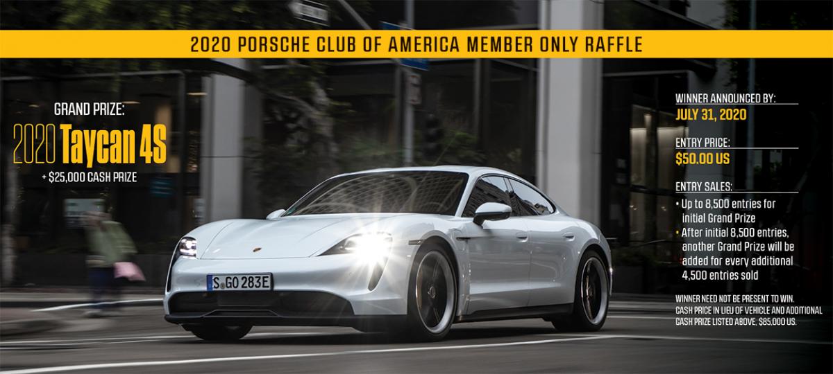photo of Enter the Spring 2020 Member Only Raffle for a chance to win a Porsche Taycan 4S image