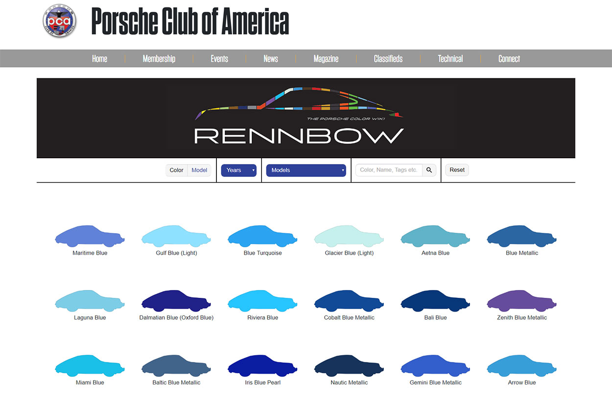 Porsche 944 Color Chart